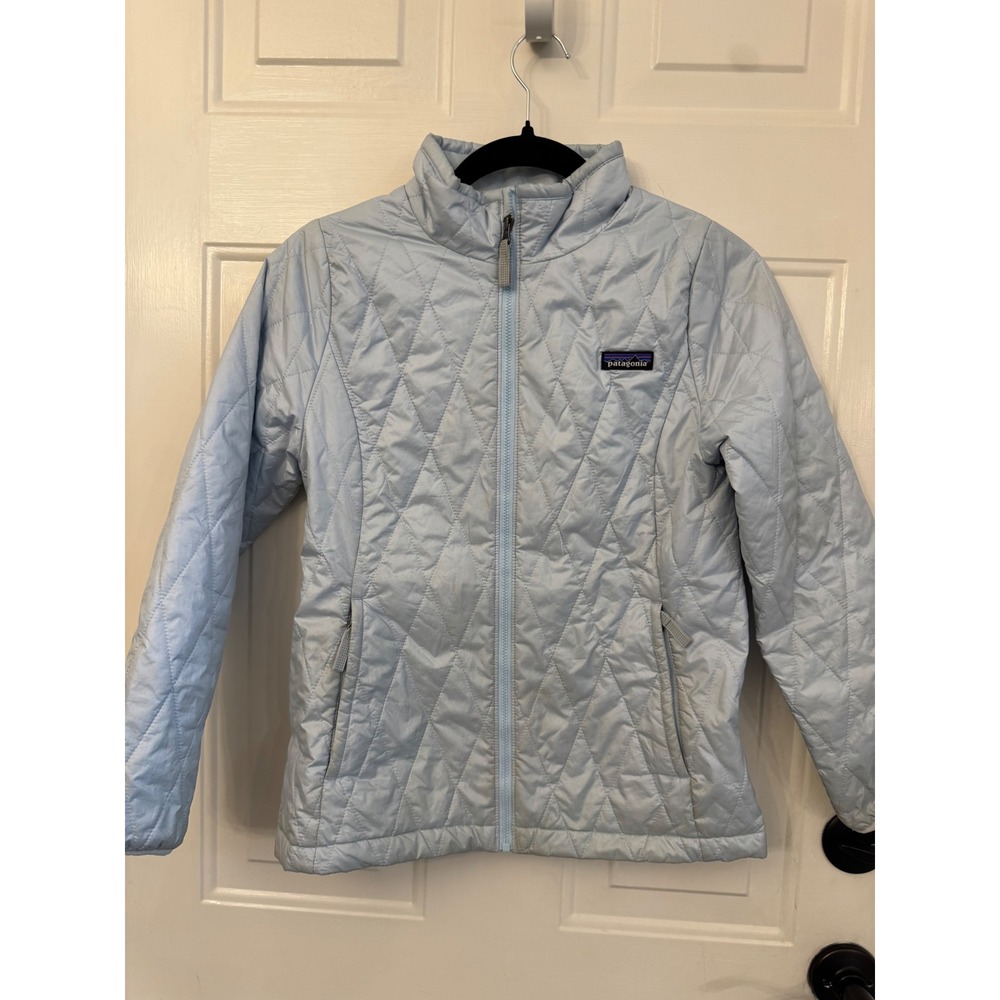 Patagonia Kids Large 12 Nano Puff Quilted Jacket Hazy Blue STY68006FA19